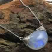 Rainbow Moonstone Chain Necklace