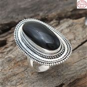 Rainbow Moonstone Gemstone Silver ring