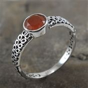 RED CARNELIAN 925 STERLING SILVER RING