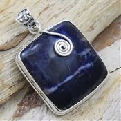 Sodalite Gemstone 925 Sterling Silver Pendant