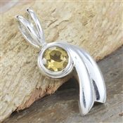 Tiny Citrine Gemstone Pendant