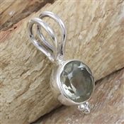 Tiny Green Amethyst Gemstone Pendant