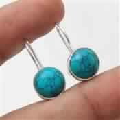 TURQUOISE GEMSTONE SILVER EARRING
