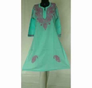 KIA Blue Lucknowi chikan Cotton Kurta