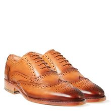 Handmade welted Blimey Tawny Tan Brogue Formal Shoes
