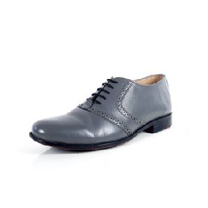 Mens Grey Leather Formal Shoes