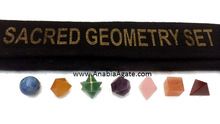 Chakra Geometry Set With Velvet Purse