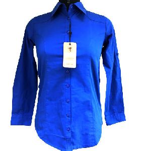 Ladies Blue Formal Shirt