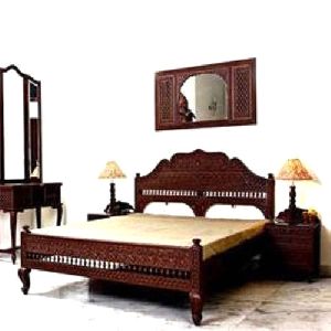 Solid Oak Wooden Bed