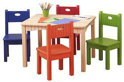 wooden table chair set