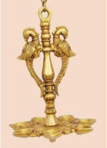 brass metal handmade oil lamp