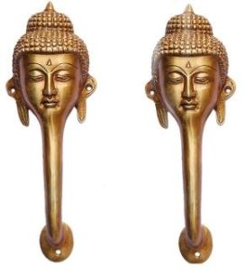 Gautam Buddha Brass Door Handle