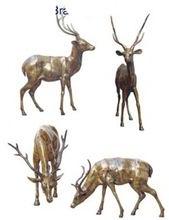 Brass metal made Deer statue set