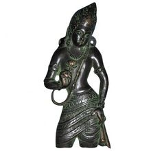 Brass Metal Made Lord Shiva Figure Door Pull Handle