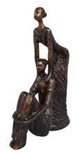 Lady with man metal statue home decor figure