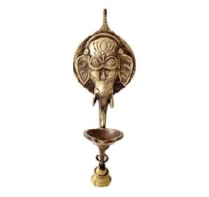 Brass Lord Ganesha Brass Oil Lamp