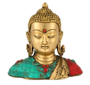 Lord Siddaratha Buddha Brass Statue Bust