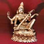 Ma Saraswati Metal Brass Statue
