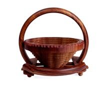 Wooden Fruit Basket Stand