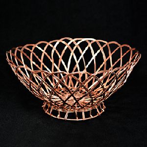 Aluminum Wire Weaving Round Storage Basket