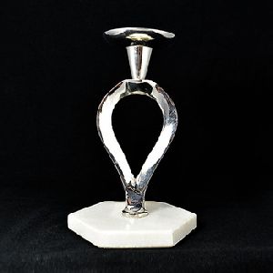 Handmade Marble Base Heart Shape Candle Stands