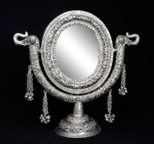 TABLE MIRROR CARVING OVAL