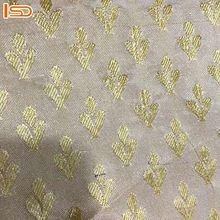 Gold Pigmented Printed Woven Jute Fabric