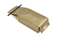 Coffee matt gold side gusset bags tin tie