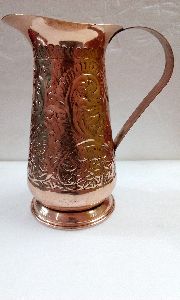 COPPER EMBOSSED PITCHER WITH COPPER SHINY FINISH