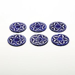 Blue Pottery Tea Coaster