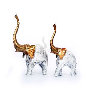 Iron Elephant Decorative Showpiece