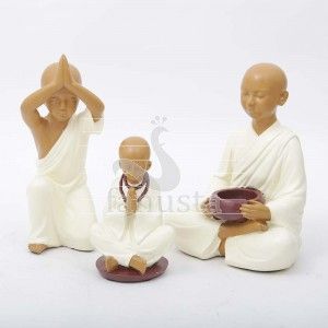 Monks Polyresin Showpiece