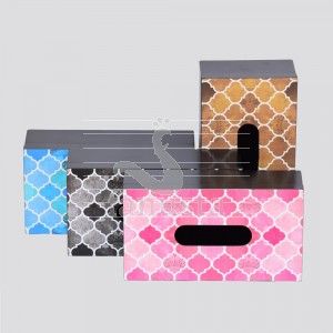 Moroccan Pattern MDF Wood Tissue Box