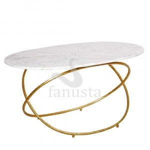 Oval Marble Top Coffee Table