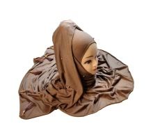 Brown Color Soft Hosiery Cotton Stretchable Headscarf