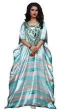 Multi Color Satin Silk Digital Printed Long Kaftans