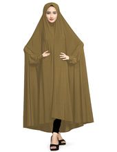 Plain Beige Color Women Wear Chaderi Abaya Burkha