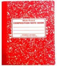 Red Marble Composition Notebook