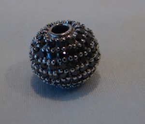10MM Gold beads with black diamond