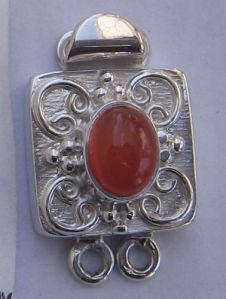 Clasp With Carnelian