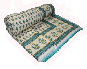 exclusive design block printed quilt jaipuri razai VIDBQ7407