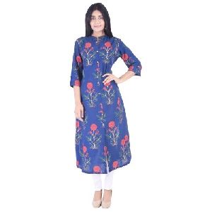 Exclusive Designer Handmade Block Printed Pure Cotton Kurti kurta Dress