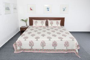 Exclusive Printed Design Cotton Fabric Double Bed Sheet