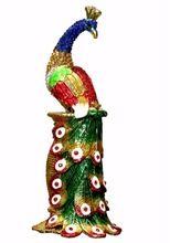 Handicraft Zinc Alloy Peacock White Studded