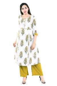 Indian Designer Block Printed Jaipuri Kurti for women