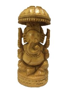 Lord Ganesha Handmade carved Wooden Handicraft