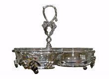 Metal Handicraft Condiment Bowl With Stand