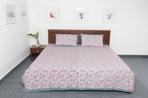 Pure cotton fabric designer printed double bed sheet VIDBS9022