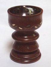 PORTABLE WOODEN ARABIC BAKHOOR BURNER POT