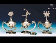 SOLID BRASS BAKHOOR INCENSE BURNER SET